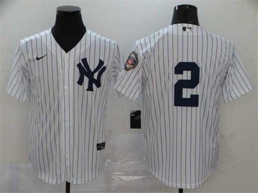 New York Yankees #2 Derek Jeter 2020 Mlb White Jersey