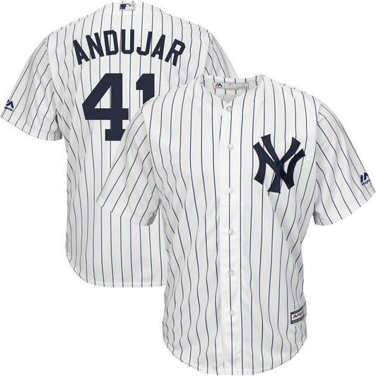 Miguel Andujar New York Yankees Majestic Home Official Cool Base Replica Player Jersey Jersey White 2021