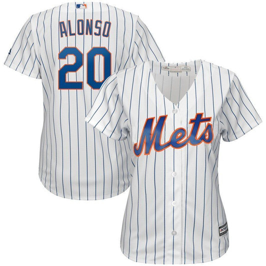 Pete Alonso New York Mets Majestic Womens Home Cool Base Player Jersey Jersey White 2021