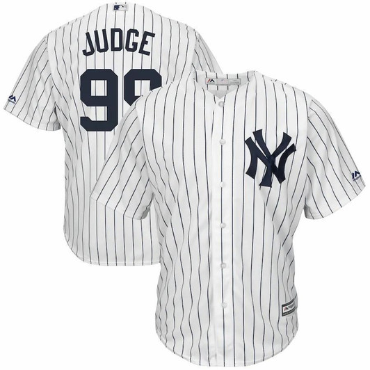 Aaron Judge New York Yankees Majestic Big And Tall Cool Base Player White 3D Jersey