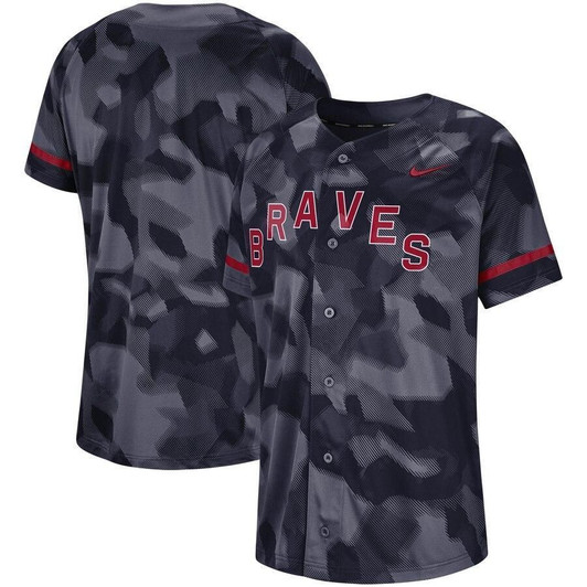 Atlanta Braves Camo Navy 3D Jersey