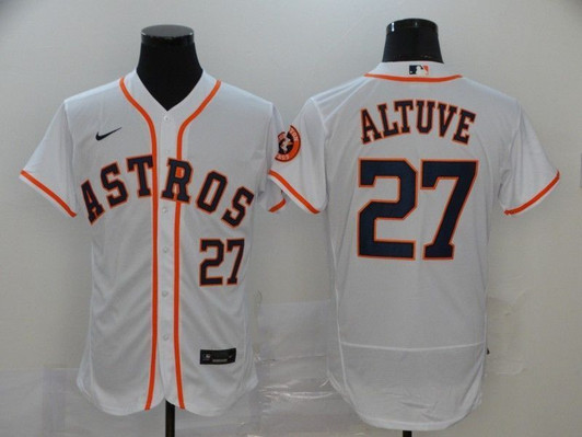 Houston Astros Jose Altuve #27 2020 Mlb White Jersey