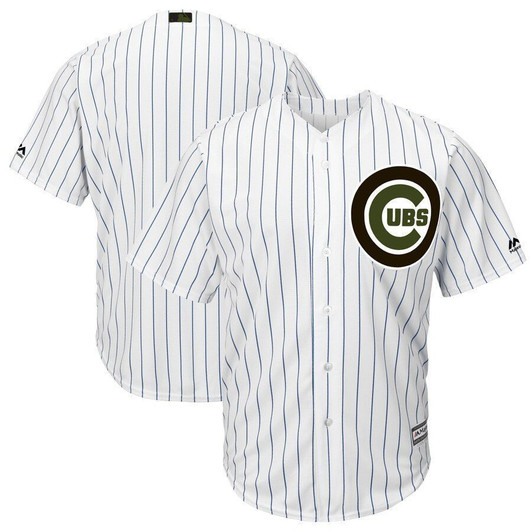 Chicago Cubs Majestic Memorial Day Cool Base Team Jersey Jersey White 2021