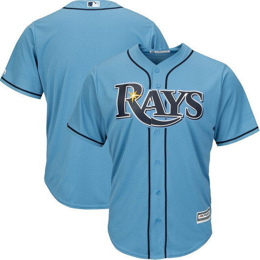 Tampa Bay Rays Majestic Official Cool Base Jersey Jersey Light Blue 2021