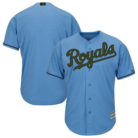 Kansas City Royals Majestic Memorial Day Cool Base Team Jersey Jersey Light Blue 2021