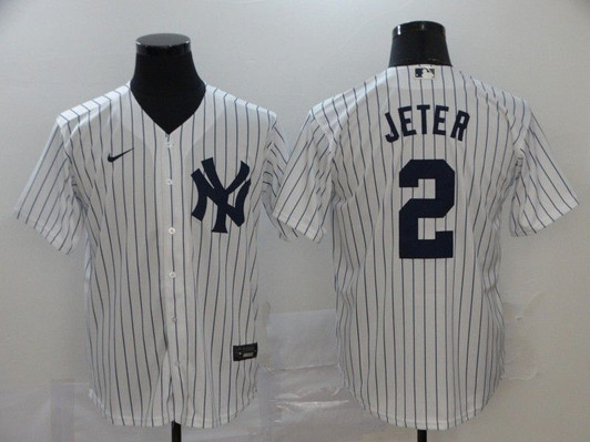 New York Yankees Derek Jeter #2 2020 Mlb White Jersey