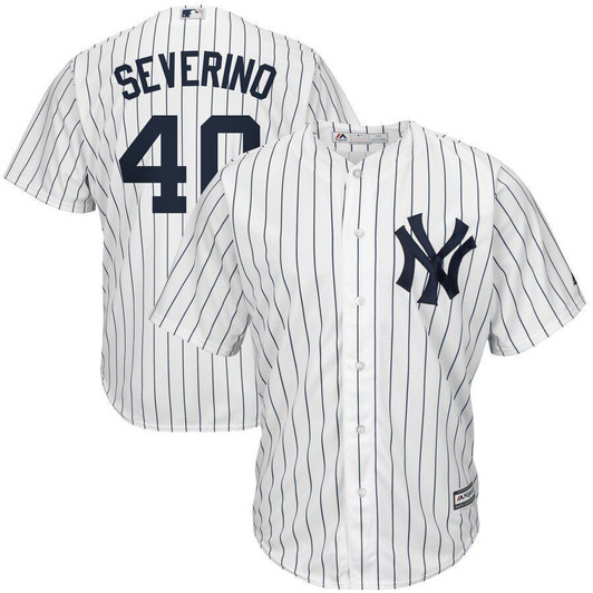 Luis Severino New York Yankees Majestic Cool Base Home Player Jersey Jersey White 2021