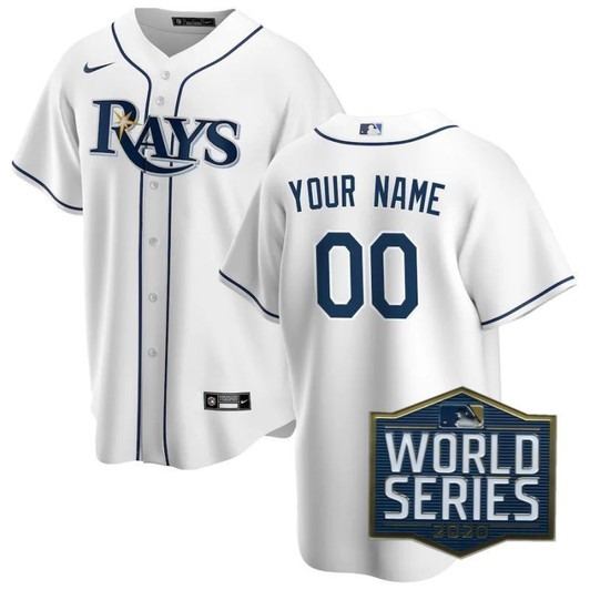 Tampa Bay Rays 2021 Mlb Personalized Custom White Custom Jersey Jersey