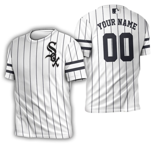 Chicago White Sox Personalized Custom White Black 2019 Jersey Inspired Style 3D T-Shirt