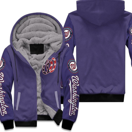 Washington Nationals 2020 Mlb Blue Us Flag Jersey Inspired Fleece Hoodie