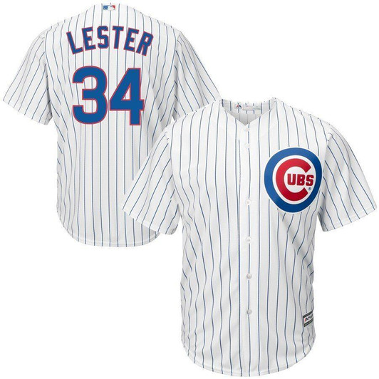 Jon Lester Chicago Cubs Majestic Cool Base Player Jersey White 2019