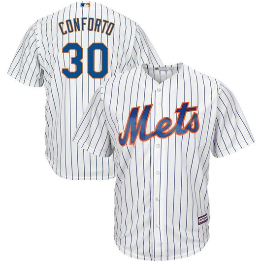Michael Conforto New York Mets Majestic Official Cool Base Player Jersey White 2019