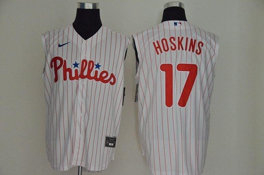 Philadelphia Phillies Rhys Hoskins 17 2020 MLB White Jersey