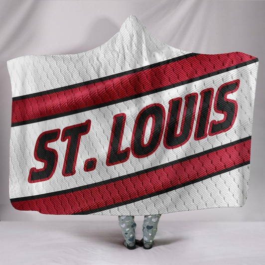St. Louis Cardinals Unofficial Baseball Jersey Hooded Blanket Adult Youth, Large Size 60X80 Inches, Hooded Blanket600