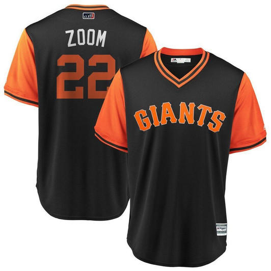 Andrew Mccutchen Zoom San Francisco Giants Majestic Players Weekend Cool Base Jersey Jersey Black/Orange 2021