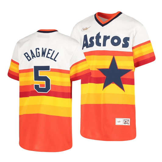 Youth Astros Jeff Bagwell #5 2020 Cooperstown Collection Home Jersey White