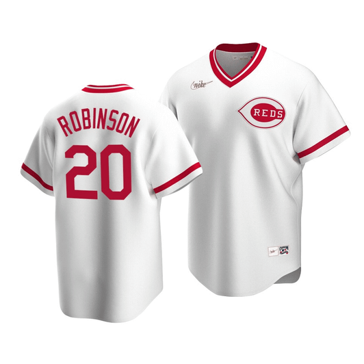 Nike Cincinnati Reds Frank Robinson #20 Cooperstown Collection White Home Jersey