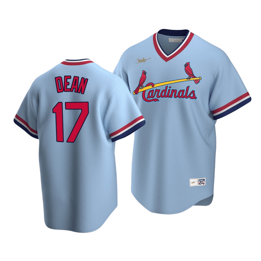 Men'S St. Louis Cardinals Dizzy Dean #17 Cooperstown Collection Light Blue Road Jersey