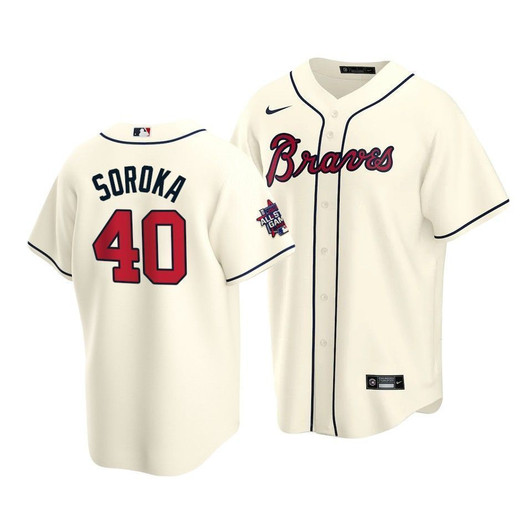 Atlanta Braves Mike Soroka #40 2021 Mlb All-Star Game Patch Jersey Cream