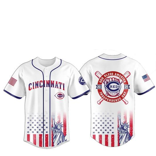 2025 Cincinnati Reds 4th Of July Independence Day Jersey