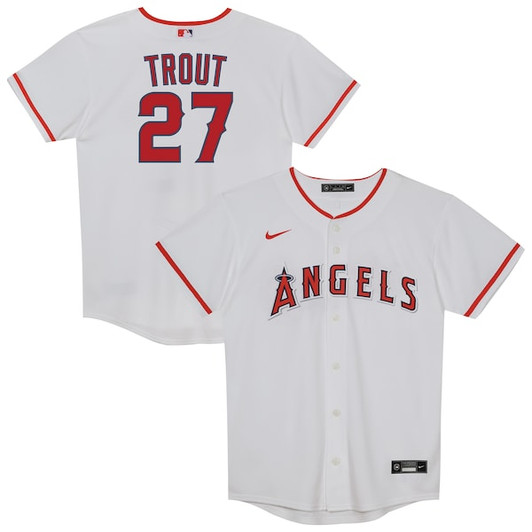 Preschool Los Angeles Angels Mike Trout Nike White Home Replica Player Jersey