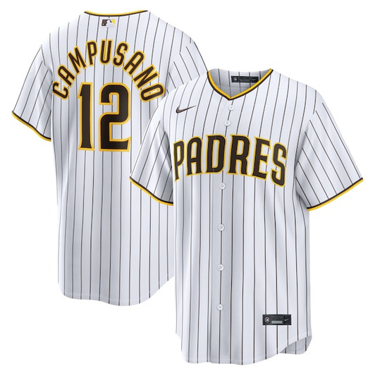 Men's San Diego Padres Luis Campusano Nike White Home Replica Jersey