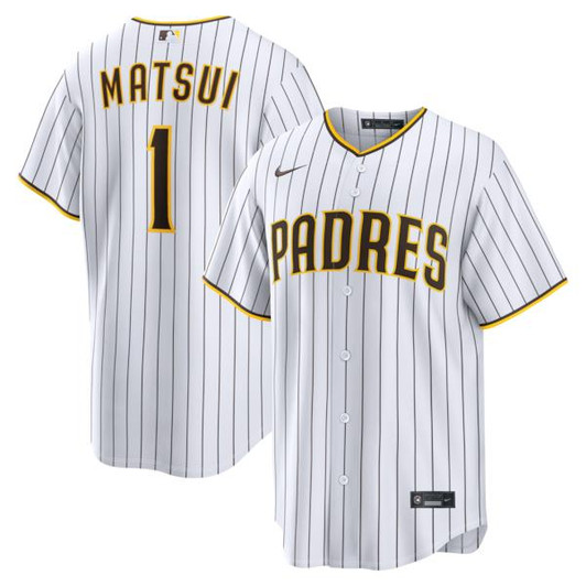 Men's San Diego Padres Yuki Matsui Nike White Home Replica Jersey