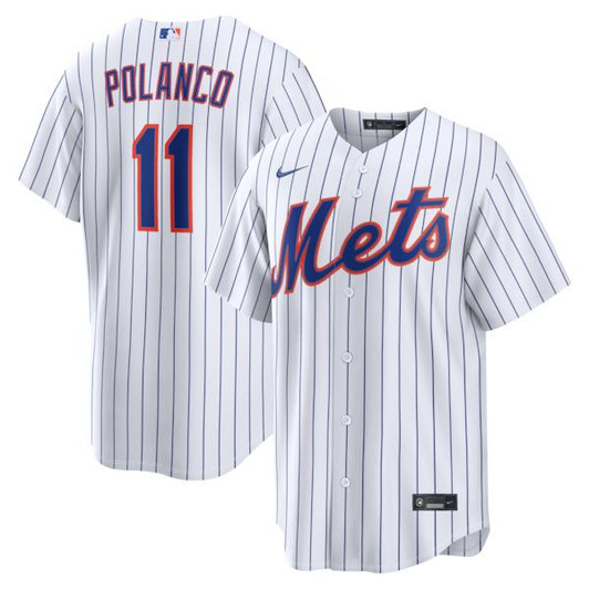 Men's New York Mets Jorge Polanco Nike White Home Replica Jersey