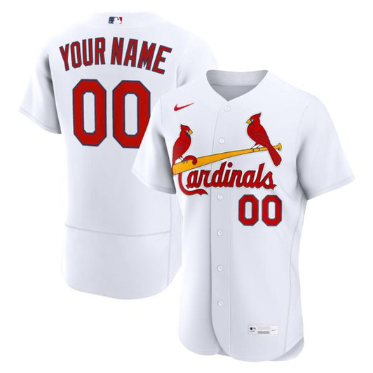 Men's St. Louis Cardinals Nike White Home  Custom Jersey