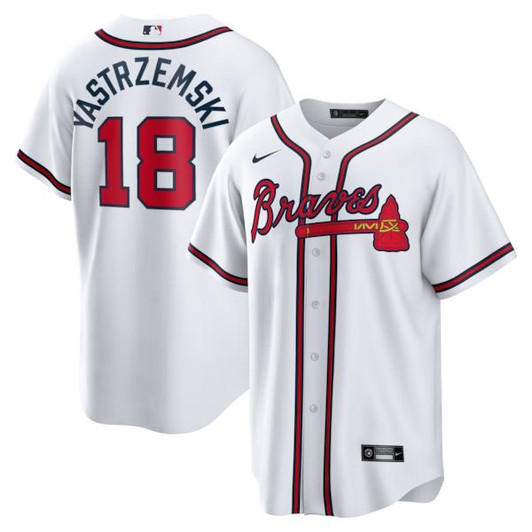 Men's Atlanta Braves Mike Yastrzemski Nike White Replica Jersey
