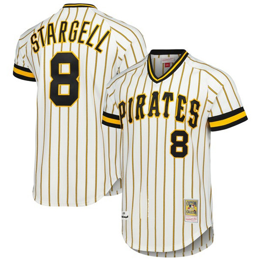 Men's Pittsburgh Pirates Willie Stargell Mitchell & Ness White Cooperstown Collection 1979  Jersey