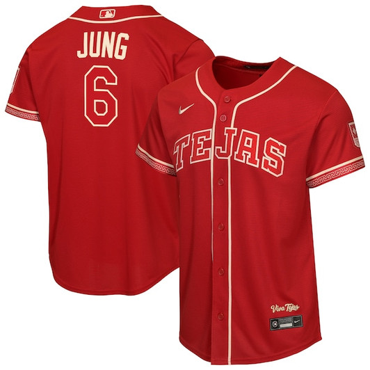 Youth Texas Rangers Josh Jung Nike Red 2026 City Connect Stadium Jersey