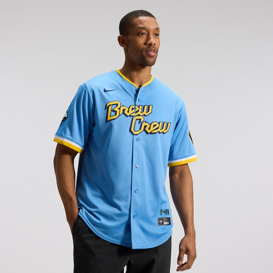 Men's Milwaukee Brewers Nike Powder Blue City Connect Replica Team Jersey