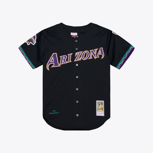 Men's Arizona Diamondbacks Randy Johnson Mitchell & Ness Black 2001  Jersey