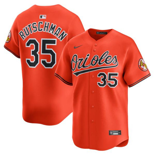 Men's Baltimore Orioles Adley Rutschman Nike Orange 2nd Alternate Limited Player Jersey