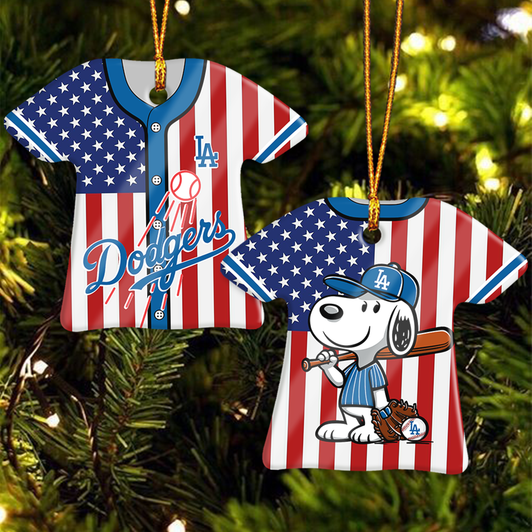 Los Angeles Dodgers Champions Throwback Jersey Ceramic Ornament – Funny Handmade Gift