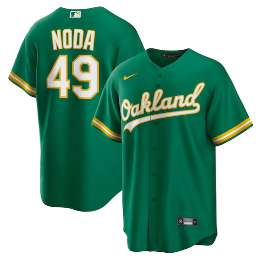 Men's Oakland Athletics Ryan Noda Nike Kelly Green Alternate Replica Jersey