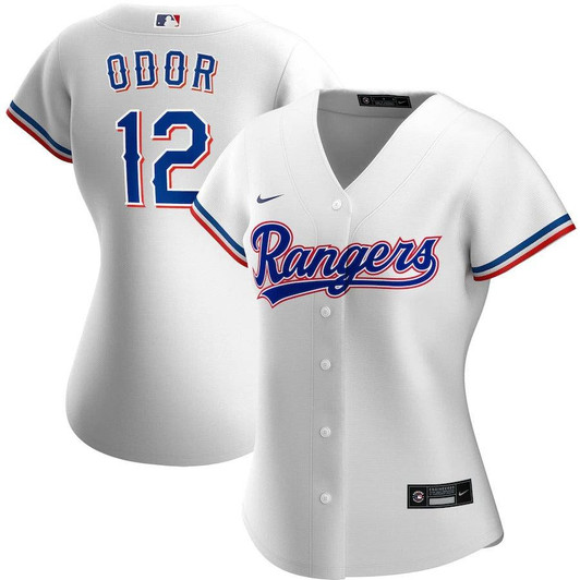 Womens Texas Rangers Rougned Odor Nike Replica Replica White Home Replica Player Jersey