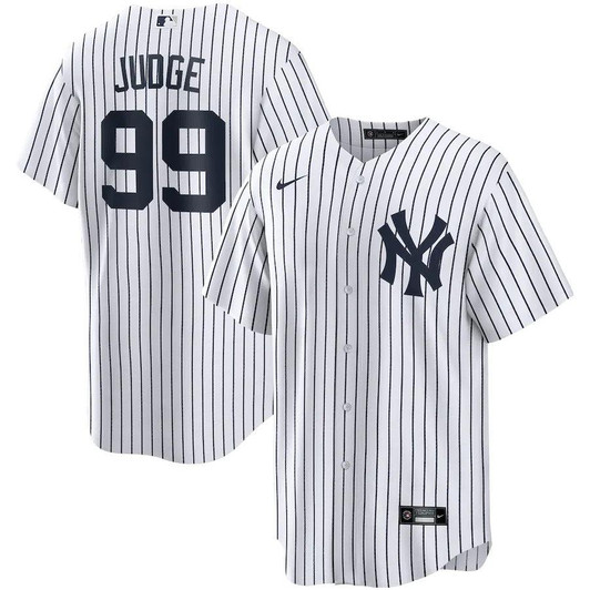Mens New York Yankees Aaron Judge Nike Replica Replica White Home Replica Player Name Jersey