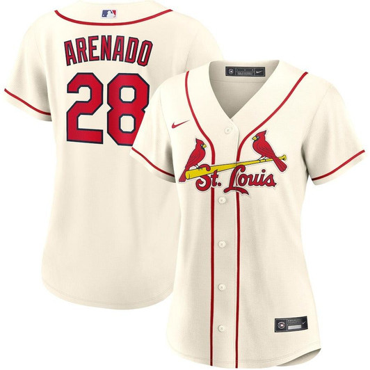 Womens St. Louis Cardinals Nolan Arenado Nike Replica Replica Cream Alternate Replica Player Jersey