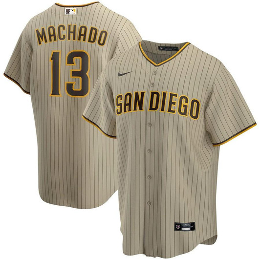 Mens San Diego Padres Manny Machado Nike Replica Replica Tan Alternate Replica Player Jersey