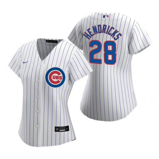 Womens Chicago Cubs #28 Kyle Hendricks 2020 White Jersey Gift For Cubs Fans