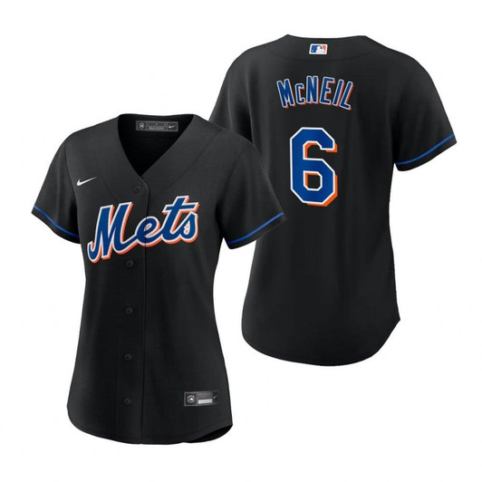 Womens New York Mets #6 Jeff Mcneil 2020 Black Jersey Gift For Mets And Baseball Fans