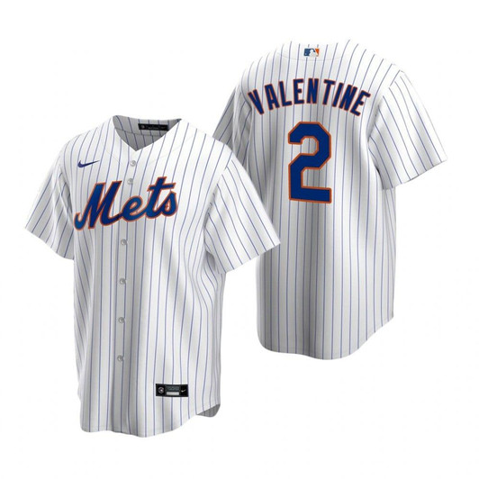 Mens New York Mets #2 Bobby Valentine 2020 Retired Player White Jersey Gift For Mets Fans