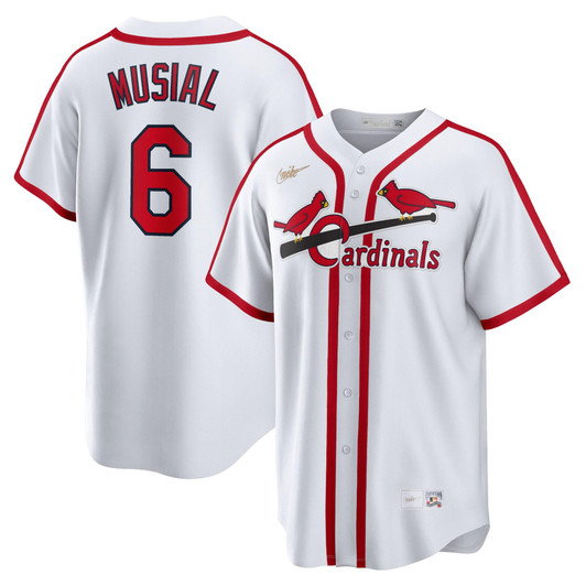 Stan Musial St. Louis Cardinals Nike Replica Replica Home Cooperstown Collection Player Jersey - White