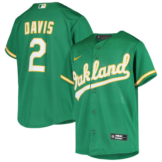 Khris Davis Oakland Athletics Nike Replica Replica  Alternate Replica Jersey - Green