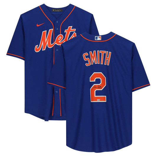 Dominic Smith New York Mets Fanatics  Autographed Blue Nike Replica Replica Replica Jersey