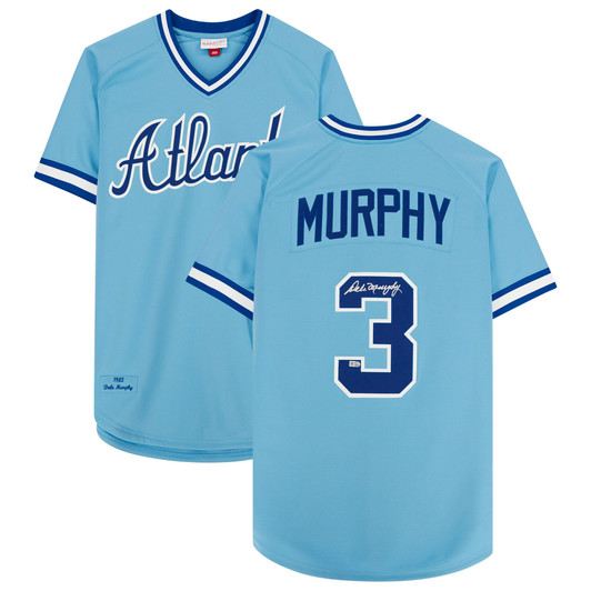 Dale Murphy Atlanta Braves Fanatics  Autographed Mitchell & Ness  Jersey - Light Blue