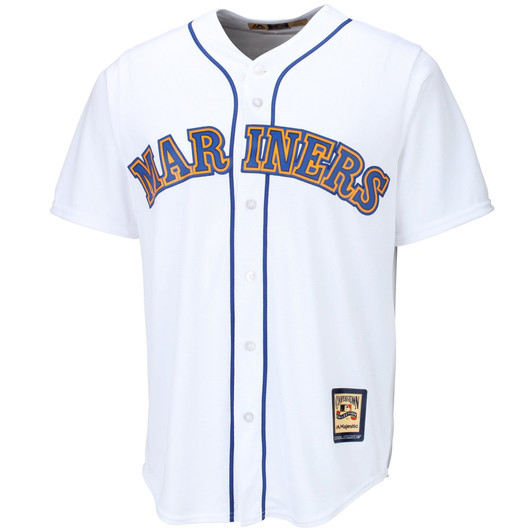 MenS Majestic White Seattle Mariners Cooperstown Cool Base Team Jersey