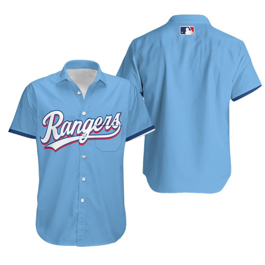 Texas Rangers 2020 Mlb Team Light Blue Jersey Inspired Style Hawaiian Shirt